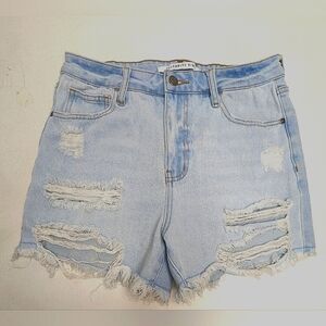 Celebrity Pink Denim shorts women's Sz 11/30 distressed High Rise Z-1